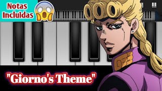 ⚪ Giornos Theme Piano Tutorial  Perfect Piano Notas  Midi GRATIS [upl. by Nilved]