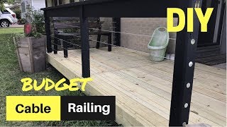 CHEAP amp EASY DIY Cable Deck Railing [upl. by Junno]