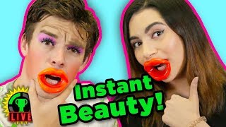 Testing CRAZY Beauty Products with Safiya Nygaard [upl. by Aydni]