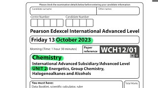 A level  chemistry  Unit 2  October 2023  Pearson Edexcel [upl. by Seafowl]