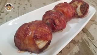 Meatball Stuffed BBQ Onions Recipe  Episode 614 [upl. by Negem]