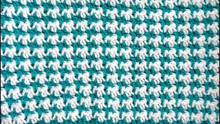 The Hounds Tooth Crochet Stitch Tutorial  Right Handed  Crochet Stitch tutorial [upl. by Atalya529]