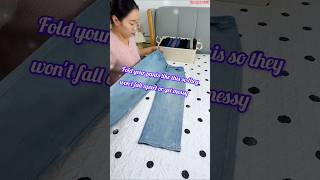 How to Stylishly Fold Jeans Pants fashion clothfolding youtubeshorts shorts [upl. by Sink]