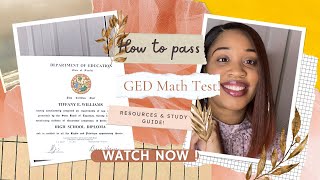 This is how I passed my Ged Math Test Resources  Study Guide Part One [upl. by Clayborne]