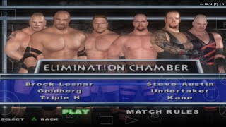 Brock Lesnar Triple H Steve Austin The Rock Kane Undertaker Elimination Chamber Full Match Hard Play [upl. by Airt]