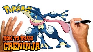 How to Draw Greninja  Pokemon [upl. by Ulrike]