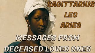 FIRE 🤍 MESSAGES FROM DECEASED LOVED ONES I cried ARIES LEO SAGITTARIUS 🤍 PSYCHIC TAROT READING [upl. by Avery677]