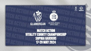 GLAMORGAN V MIDDLESEX  DAY FOUR MATCH ACTION [upl. by Macfadyn]