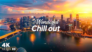 Relaxing Sunset City 4K ✨ Wonderful Chillout Vibes for a Better Mood  Chill Mix for Unwind [upl. by Toombs]