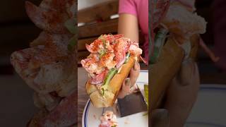 The CALIFORNIA LOBSTER ROLL at Red Hook Lobster 🦞🦞🦞 BESTFOODFOODIES lobster rolls seafood [upl. by Birdella]