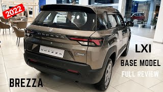 2024 Maruti Suzuki Brezza LXI Model  OnRoad Price Features Interiors  Brezza LXI 2024 Review [upl. by Ecnerwaled269]