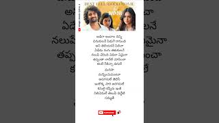 Adiga song lyrics in Telugu hinannaadigaatelugulyricskarthiknanimrunalsadsongstatustrending [upl. by Hector]