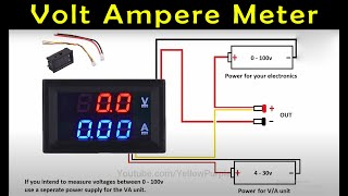 How to Setup a Digital Volt Amp Meter Wire Connection [upl. by Gristede]