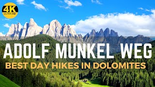 Hiking in Dolomites Adolf Munkel Trail [upl. by Guadalupe]