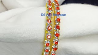 How to make Jarkan stone Silk thread Bangles  Sri Valli Boutique shorts handmade [upl. by Joana]