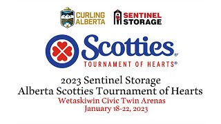 Casey Scheidegger vs Kelsey Rocque  Draw 5  Sentinel Storage Alberta Scotties [upl. by Haisa574]