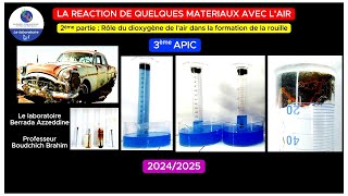 Loxydation du fer dans lair humide 2ème partie Rôle du dioxygène de lair dans la formation de [upl. by Brig]