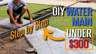 How to install a new water main line and shut off valve [upl. by Eihcra898]