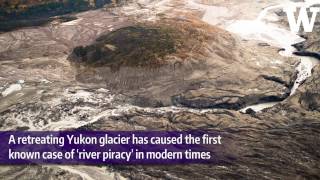 Retreating Yukon glacier caused a river to disappear [upl. by Aikahs198]