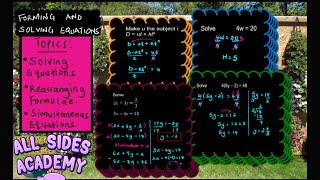 Forming and Solving Equations booklet solutions [upl. by Fisuoy]