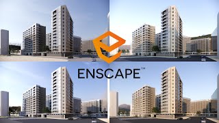 Enscape 33 Exterior SKY Background HDRI Glass Reflection Quick Test Enscape3D [upl. by Barrett]