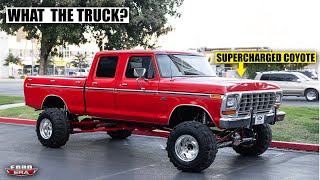 Supercharged Coyote Swapped Dentside Crewcab  What The Truck [upl. by Siuqram]