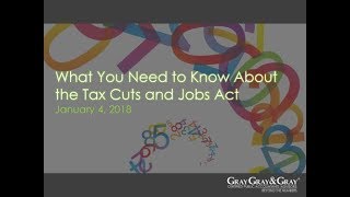 What You Need to Know About the Tax Cuts and Jobs Act [upl. by Grata]