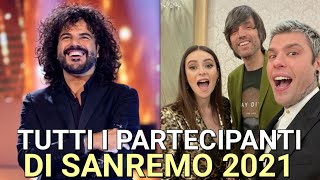 I 26 CANTANTI DEL FESTIVAL DI SANREMO 2021 Canzoni in gara Fedez Michielin Maneskin Coma cose [upl. by Lokin]