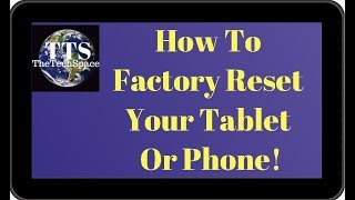 HOW TO FACTORY RESET YOUR TABLET FIX [upl. by Maggio]