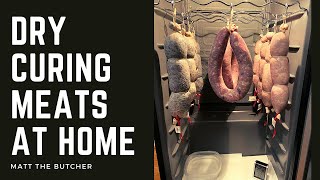 Dry Curing Meats in a Wine Fridge Before During After  Matt the Butcher [upl. by Eadahc]