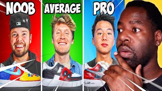 AS20 Reacts Jiedel Video Noobs vs Pro customize a Sneaker in 1 Hour [upl. by Belshin256]