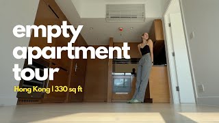 Hong Kong Empty Apartment Tour  1 bedroom 330 sq ft [upl. by Ellimak]