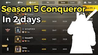 Season 5 Conqueror in 2 Days  PUBG Mobile Gameplay by Biu [upl. by Bresee]