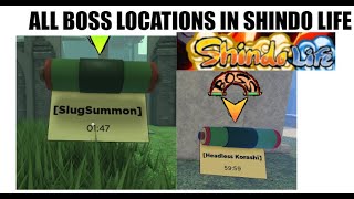 ALL BOSS LOCATIONS IN SHINDO LIFE [upl. by Kask]