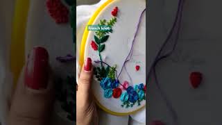 How to make french knot embroidery shorts wittyclub [upl. by Straus]