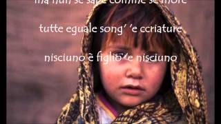 quotTutte eguale song e ccriaturequot di Enzo Avitabile con testo [upl. by Klecka]