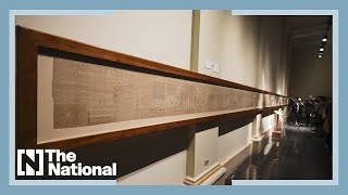 Egypts secondlongest ancient scroll unveiled in Cairo [upl. by Nylrats]