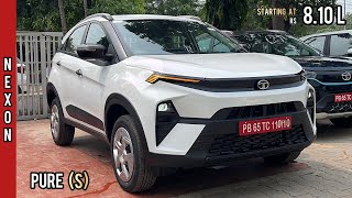 New Tata Nexon Facelift 2023 👌 2nd Base Model Pure with Sunroof  Most Detailed Walkaround Review [upl. by Nillek707]