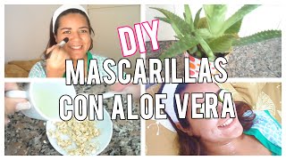 DIY Cómo hacer 5 mascarillas con sábila o Aloe Vera  Una Mente de Mujer por Carolina HD [upl. by Donnamarie244]