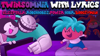 Twinsomnia WITH LYRICS By RecD  Friday Night Funkin THE MUSICAL [upl. by Landry824]