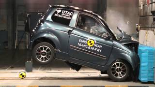 Euro NCAP Crash Test of Microcar MGO Family 2016 [upl. by Sathrum]