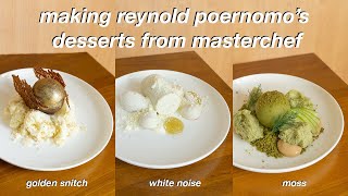 making reynold poernomos desserts from masterchef  golden snitch white noise moss [upl. by Mya]