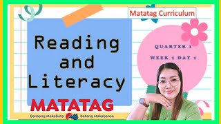 READING AND LITERACY QUARTER 1 WEEK 1 DAY 1 MATATAG CURRICULUMGRADE 1 [upl. by Svensen]