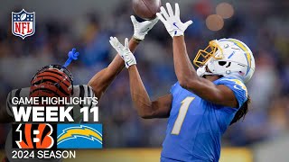 Cincinnati Bengals vs Los Angeles Chargers Game Highlights  NFL 2024 Season Week 11 [upl. by Marius]