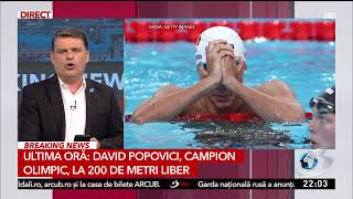 David Popovici a câștigat medalia de aur la proba de 200 de metri liber de la Jocurile Olimpice 2024 [upl. by Adella]