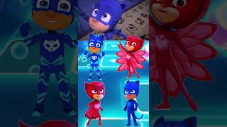 PJ Masks  CatBoy 🆚 Owlette 🆚 CatBoy 🆚 Owlette X Dance Song Tiles Hop EDM Rush shorts [upl. by Rinaldo202]