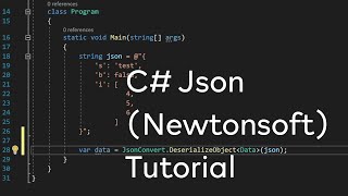 C  Json Newtonsoft Tutorial [upl. by Akehsar]