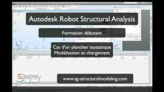 Autodesk Robot  Exemple dun plancher isostatique  01  Modèle géom charges combis [upl. by Lanevuj]