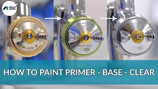 How to Paint Primer Base and Clear – Three stage application [upl. by Eile]