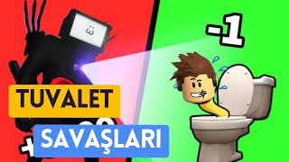 TUVALET SAVAŞÇISI OLDUM ROBLOX TOILET WARS SİMULATOR roblox [upl. by Ahsakal]